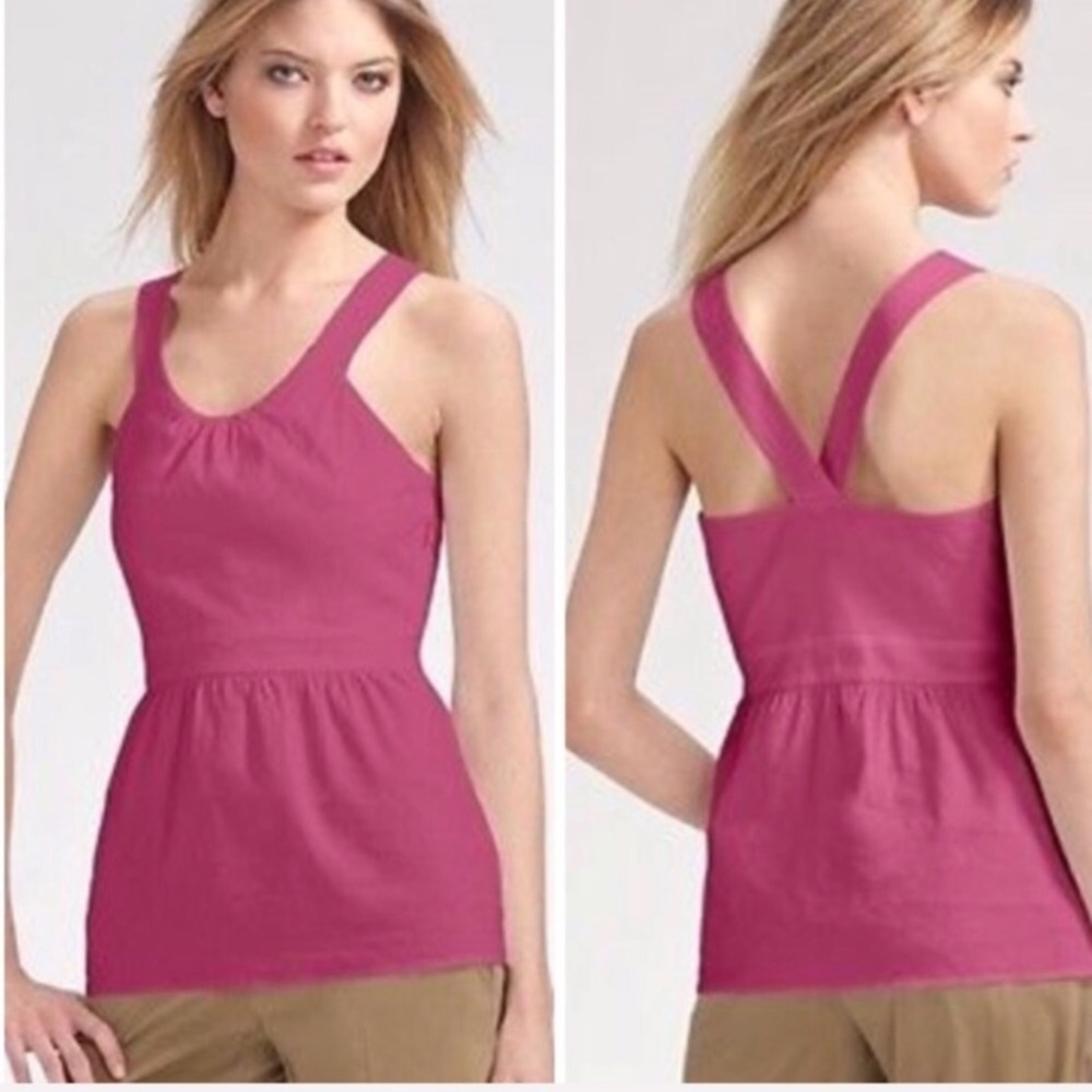 THEORY Anisia Linen Blend Top S